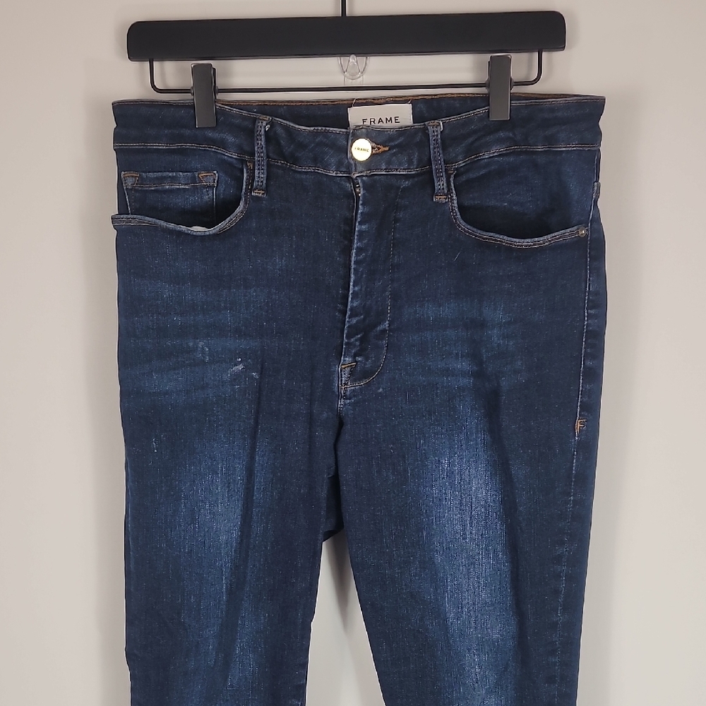 Frame Kodak Denim Women's Dark Blue Le One Skinny Leg Jeans